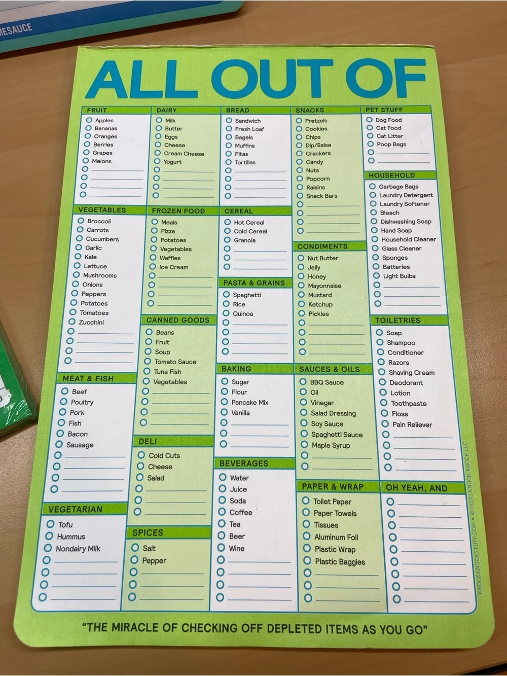 Knock Knock Green & Blue My Awesome Week Planner + Green Checklist Pads